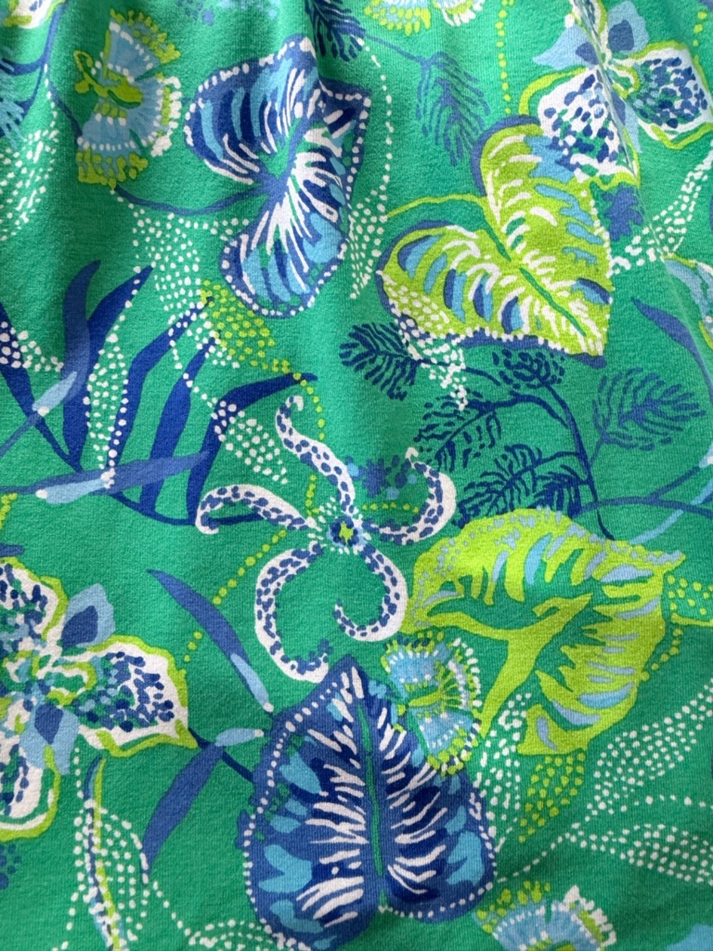 Lilly Pulitzer Green One-Shoulder Tropical Print Mini Dress - Picture 16 of 16